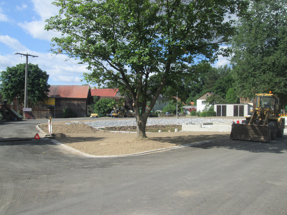 Bild: Eine Straße, die neu gebaut wird. 