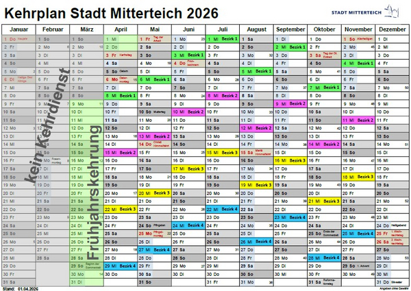 Bild: Kehrplan Mitterteich 2026 - Stand April