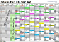 Bild: Kehrplan Mitterteich 2026 - Stand April