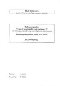 Dokument: Industriegebiet Birkteichwiesen 2 - Begründung 