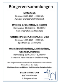 Bürgerversammlungen 2025