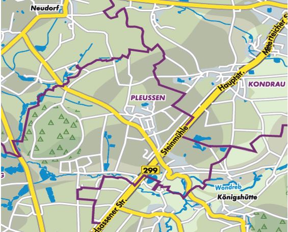Stadtgrenze Mitterteich-Ost seit 1972